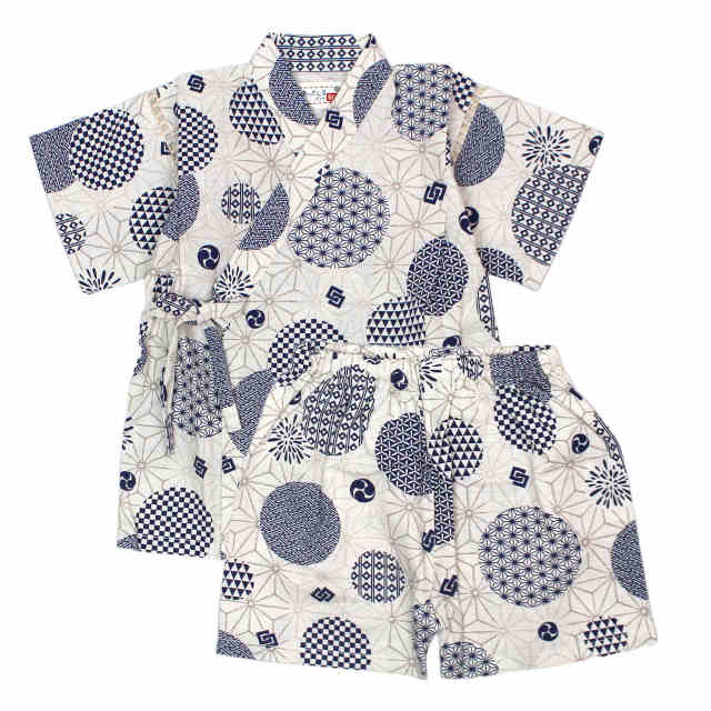 甚平 子供 キッズ 男の子 綿100% 日本製生地 じんべい スーツ上下 祭 甚平 部屋着 パジャマ 子供甚平 100 110 120 130cm |  | 04