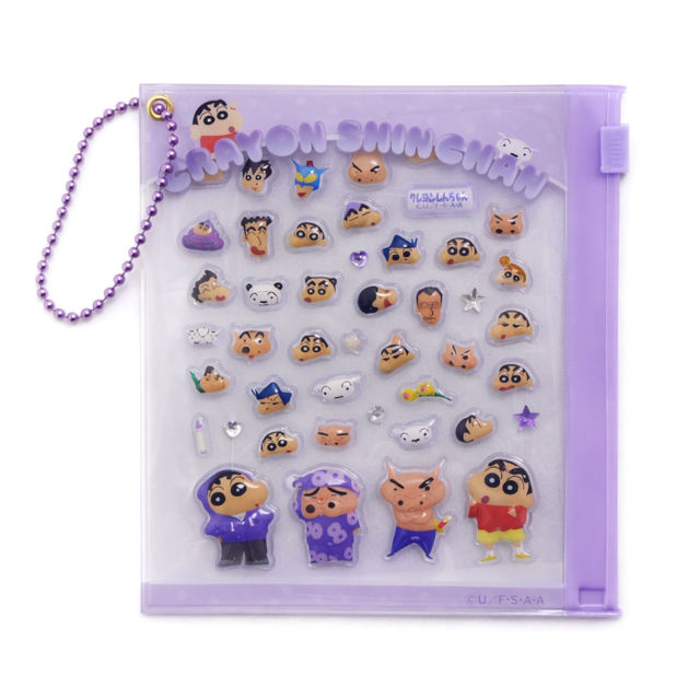 プチパーツ クレヨンしんちゃん シール デコシール デコパーツ 3D感 ぷっくり かわいい ケース付き 小物入れ |  | 01