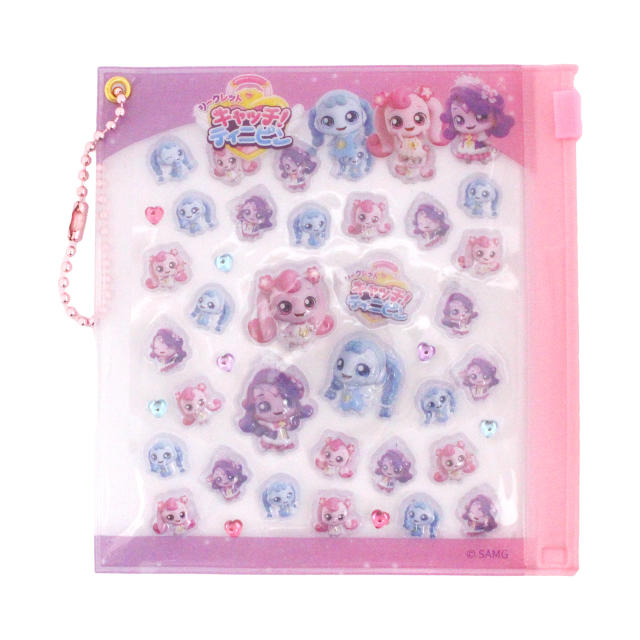 プチパーツ キャッチ!ティニピン シール デコシール デコパーツ 3D感 ぷっくり かわいい ケース付き 小物入れ |  | 01