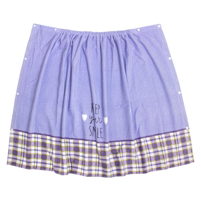 ラップタオル 巻きタオル 子供 キッズ ジュニア 女の子 ラベンダーチェック 水泳 プール スイミング 着替え バスタオル 80cm |  | 01