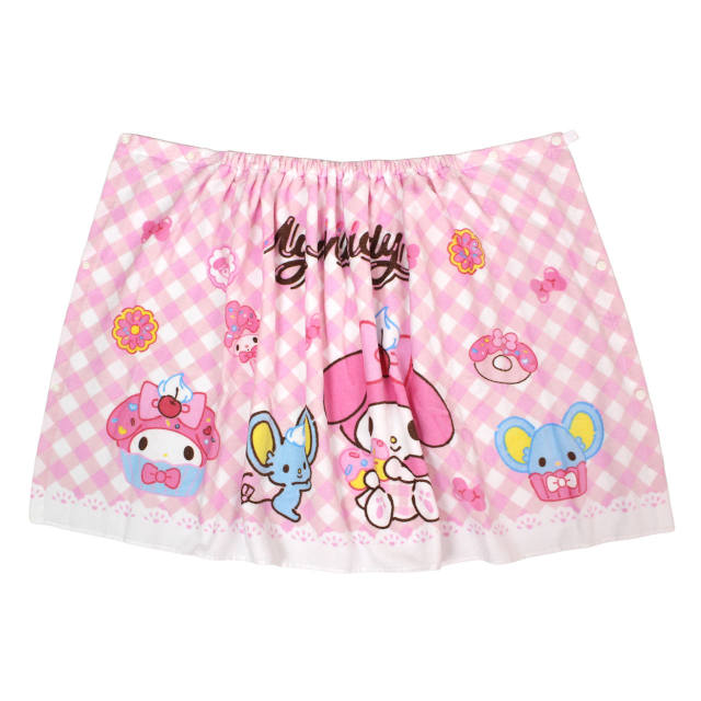 ラップタオル 巻きタオル 子供 キッズ ジュニア 女の子 マイメロディ 水泳 プール スイミング 着替え バスタオル 60cm |  | 01