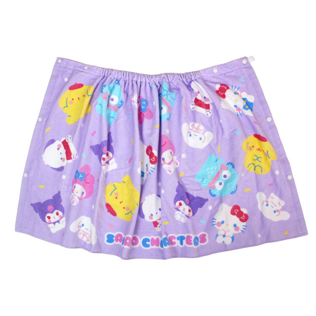 ラップタオル 巻きタオル 子供 キッズ ジュニア 女の子 サンリオキャラクター 水泳 プール スイミング 着替え バスタオル 60cm |  | 01