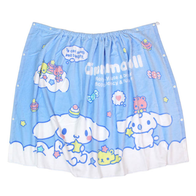 ラップタオル 巻きタオル 子供 キッズ ジュニア 女の子 女の子 シナモロール 水泳 プール スイミング 着替え バスタオル 80cm |  | 01