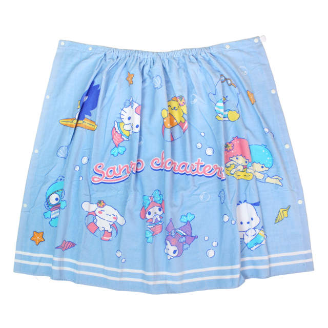 ラップタオル 巻きタオル 子供 キッズ ジュニア 女の子 女の子 サンリオキャラクター 水泳 プール スイミング 着替え バスタオル 80cm |  | 01