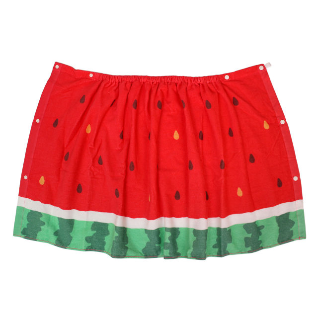 ラップタオル 巻きタオル 子供 キッズ ジュニア 女の子 スイカ 水泳 プール スイミング 着替え バスタオル 60cm |  | 01