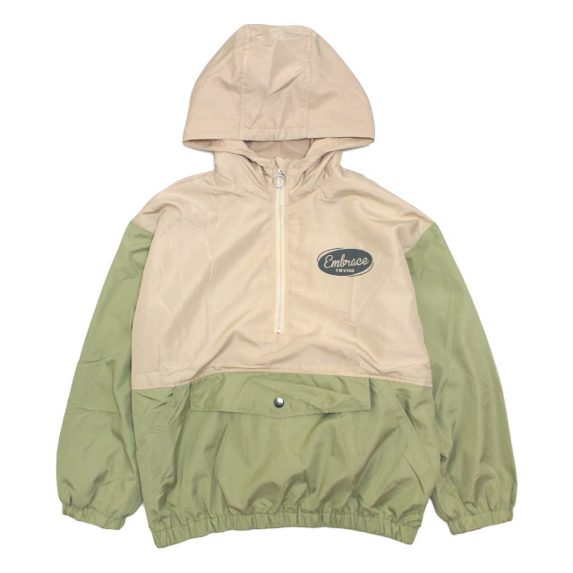 ウィンドブレーカー プルパーカー かぶり フード付き ジャンパー ジュニア 女の子 子供 裏地トリコット アウター 140cm 150cm 160cm |  | 01