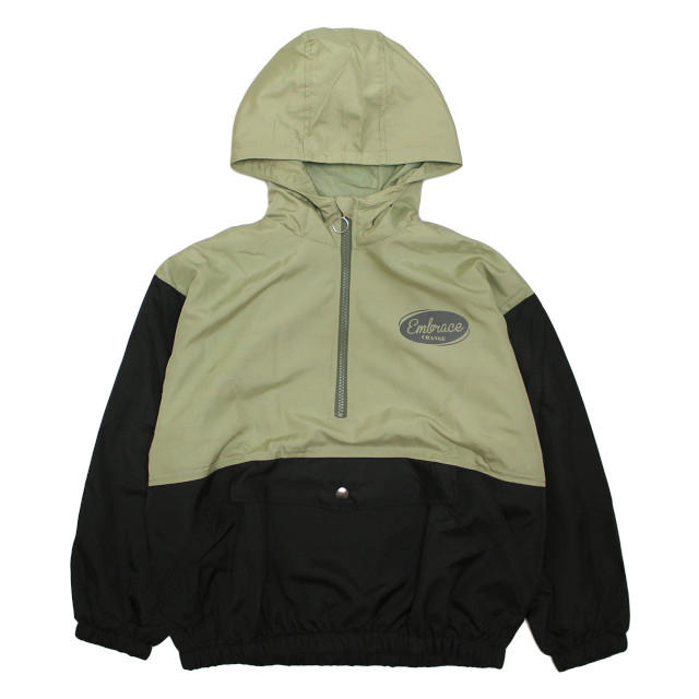 ウィンドブレーカー プルパーカー かぶり フード付き ジャンパー ジュニア 女の子 子供 裏地トリコット アウター 140cm 150cm 160cm |  | 02