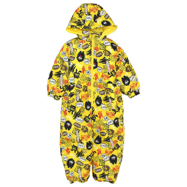 スキーウェア キッズ ジャンプスーツ 男の子 子供 コミカル柄 雪遊び