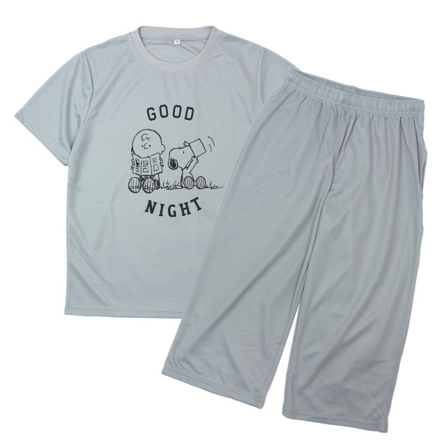 【平行輸入品】 ルームウェア 半袖 7分丈パンツ レディース パジャマ 女性 PEANUTS スヌーピー セットアップ 普段着 部屋着 M L LL |  | 02