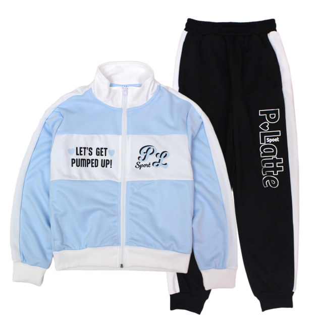 PINK-latte ジャージ 上下セット キッズ ジュニア 女の子 140cm 150cm 160cm 子供服 セットアップ 長袖 小学生 中学生 体育 運動会 通学 |  | 01