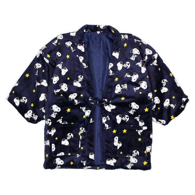 はんてん フリース スヌーピー メンズ 男性用 中綿 どてら 綿入れ 半てん あったか 半纏 ちゃんちゃんこ 部屋着 ルームウェア M-L |  | 02