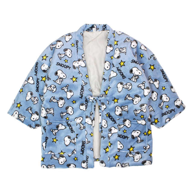 フリース はんてん スヌーピー レディース 女性用 どてら  中綿 綿入れ あったか 半てん ちゃんちゃんこ 部屋着 ルームウェア |  | 03