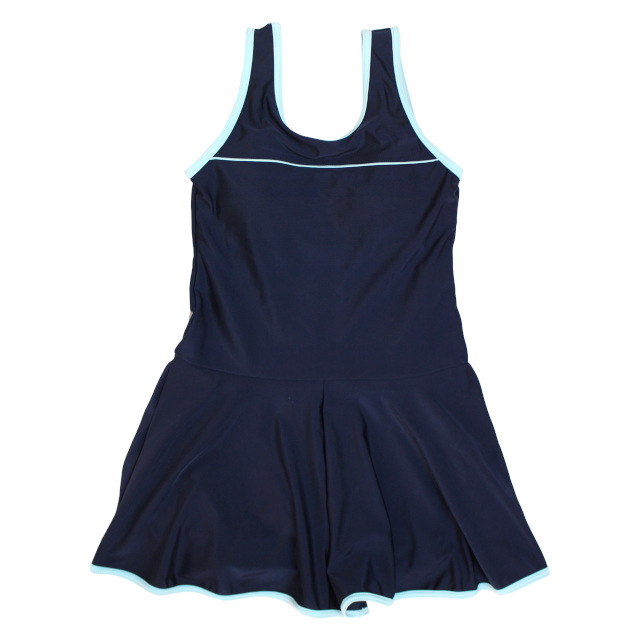 スクール水着 女子 女の子 ワンピース キュロット＆スパッツ 体型カバー 小学生 学校 水着 子供 紺 無地 120cm 130cm 140cm 150cm 160cm 170cm |  | 01