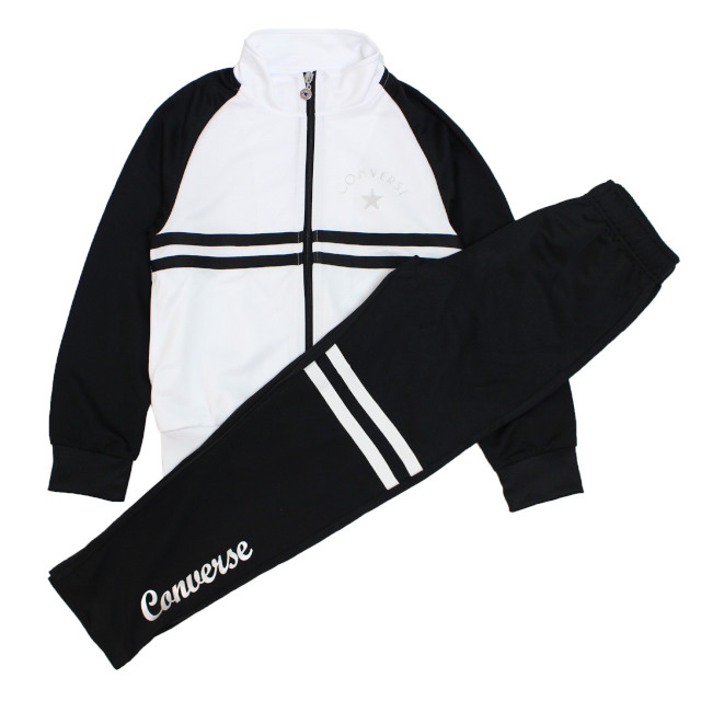 ジャージ 上下セット キッズ ジュニア 女の子 コンバース スポーツウェア 運動 宿泊学習 林間学校 130cm 140cm 150cm 160cm | CONVERSE | 01