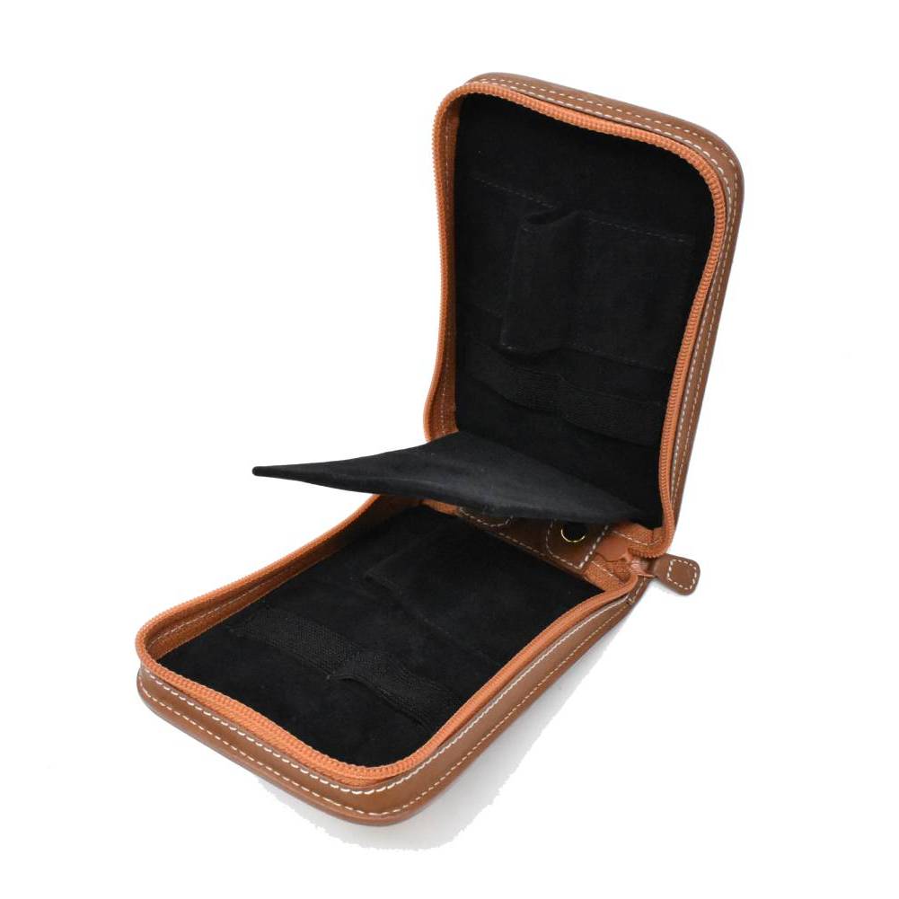 【SALE】Georgio Fellini ジョルジオフェリーニ W1084 腕時計ケース 携帯用 ファスナー式 4本収納 |  | 02