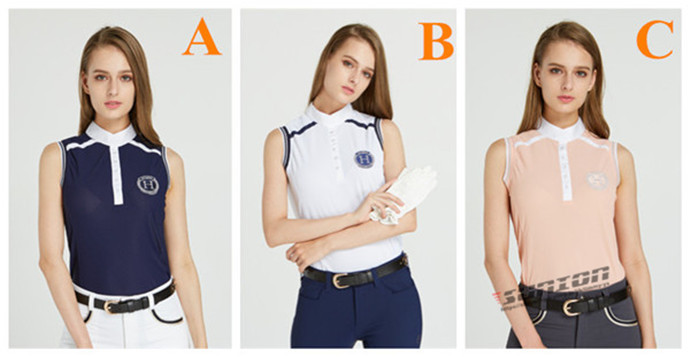 乗馬用品 乗馬ウェア 半袖シャツ ショーシャツ 乗馬用ポロシャツ レディース コンペティション 競技用 馬具 馬 乗馬用 春 夏 乗馬用品 乗馬ウェア