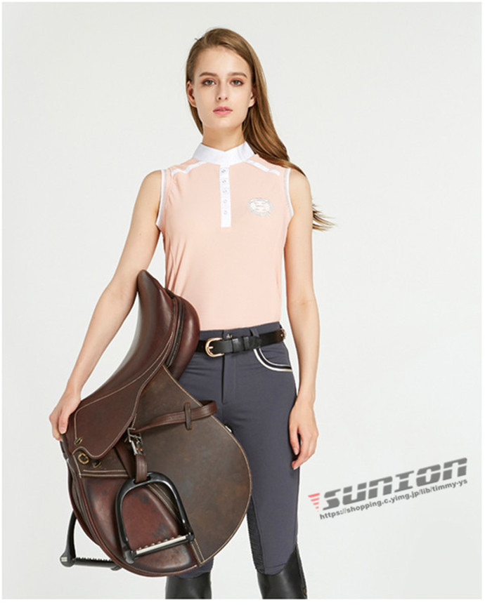 乗馬用品 乗馬ウェア 半袖シャツ ショーシャツ 乗馬用ポロシャツ レディース コンペティション 競技用 馬具 馬 乗馬用 春 夏 乗馬用品 乗馬ウェア