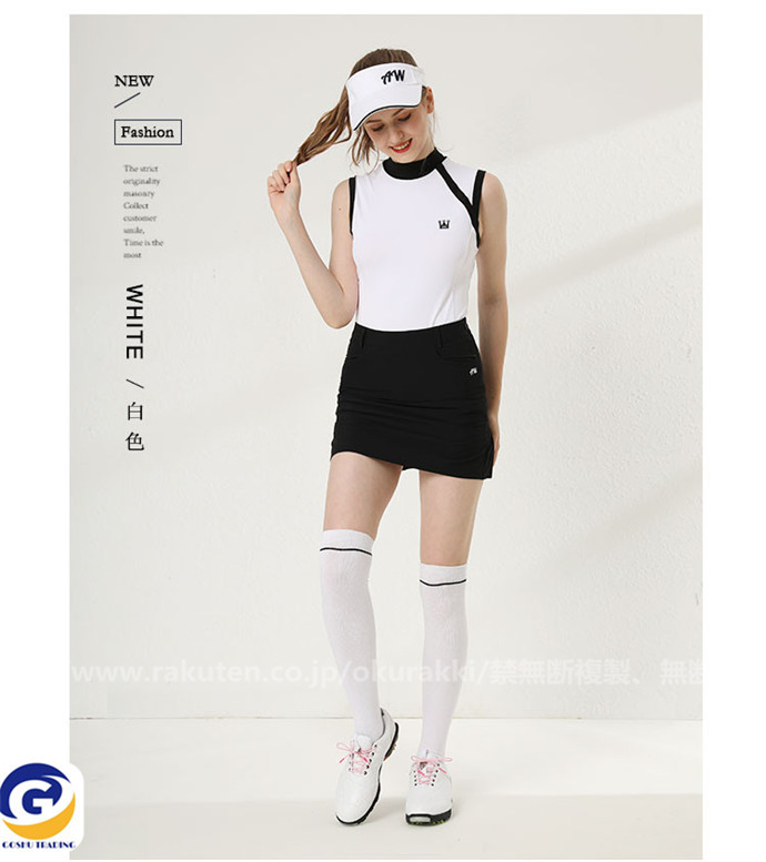新品未使用 chucuchu ミニスカート ゴルフウェア COMONGOLF ゴルフ 裏起毛 バイカラー ゴルフスカート ゴルフ