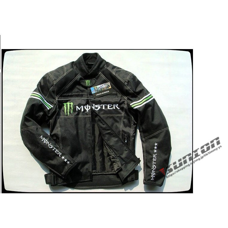 モンスター エナジー バイク ジャケット ライダースジャケット バイク ウェア 春 秋 冬 ３シーズン 防風 防寒 プロテクター装備