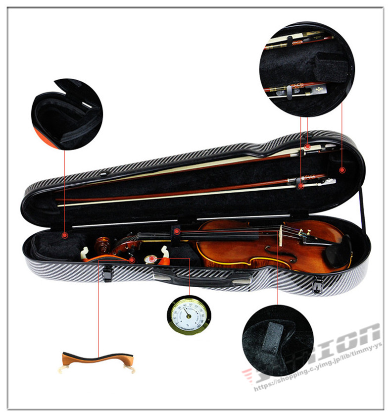 VIOLIN CASE バイオリンケース サイズ 4/4 楽器 弦楽器 カーボン 