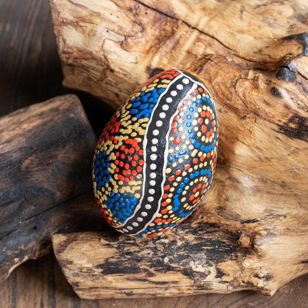 エッグシェイカー マラカス 民族楽器 バリ島雑貨 〔Lサイズ 約8.5cm