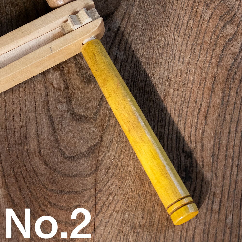 打楽器 木製 ロータリーパーカッション おもちゃ楽器 : インド・アジア