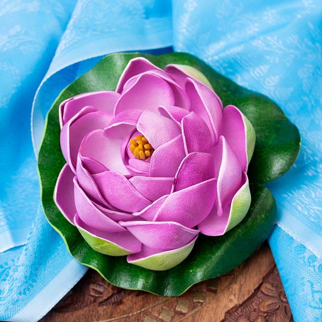 人工水草 ロータス 蓮の花 造花 〔約9.5cm〕水に浮かぶ 睡蓮の造花 フローティングロータス インテリア 水槽 スタンド花 