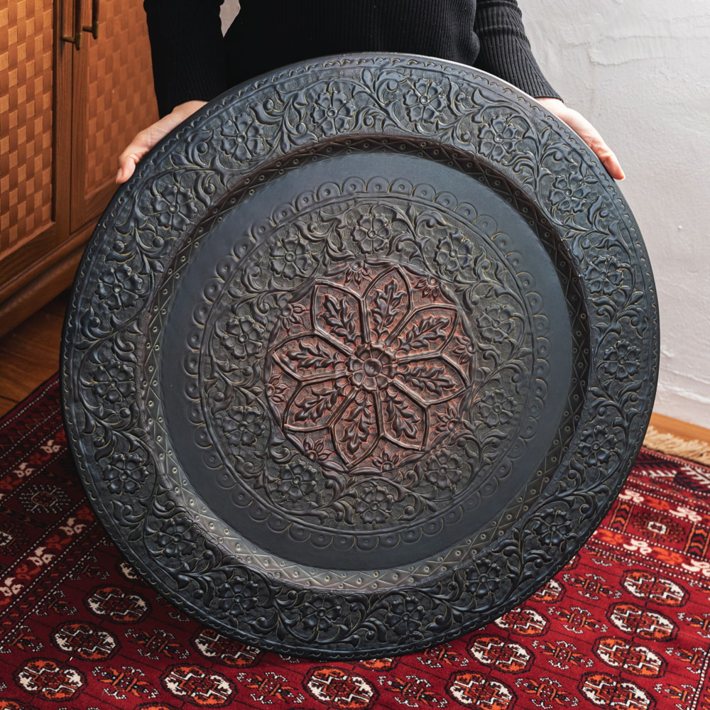 送料無料 お盆 トレー 天板 モロッコテーブル 金属工芸品の街
