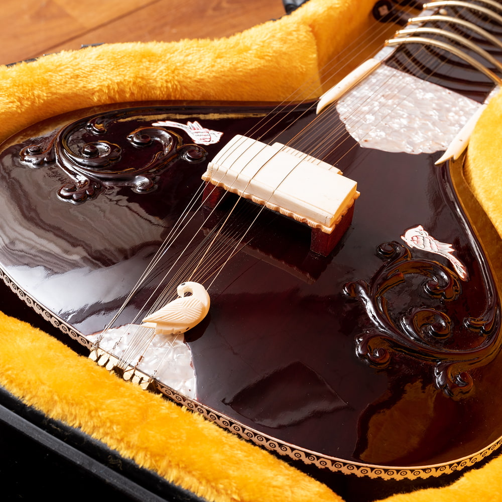 送料無料 シタール Sitar インド 楽器 (Kanailal＆Sons製)ヴィラヤット