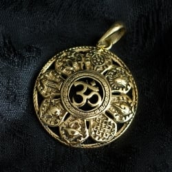 ペンダント アクセサリ ゴールド (全2色)チベット八吉祥のペンダント