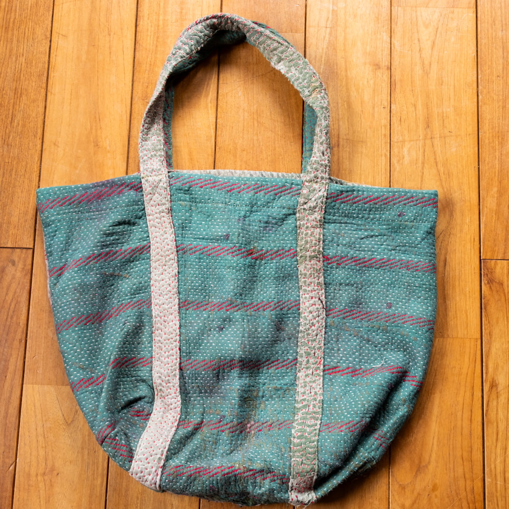 送料無料 カンタ カンタ刺繍 刺し子 バッグ 世界にひとつ ビンテージ