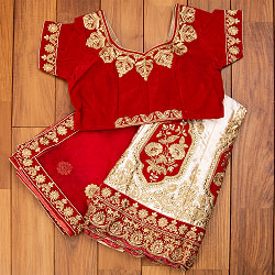 送料無料 パーティードレス コスプレ ウェディングドレス インドのレヘンガドレスセット 民族衣装 サリー｜tirakita-shop｜02