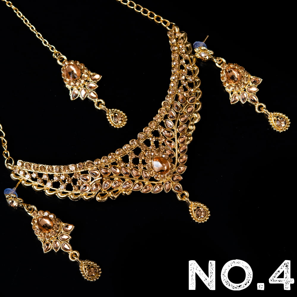 ネックレス ピアス アクセサリー アクセサリーセット インドアクセサリー3点セット ネックレス ティッカ Id Neckset 576 インド アジア雑貨ティラキタ 通販 Yahoo ショッピング