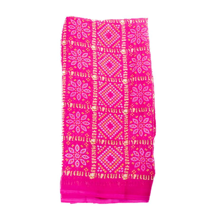 サリー 民族衣装 デコレーション布 インド (8色展開)インド伝統模様バンディニプリントのインドサリー｜tirakita-shop｜05
