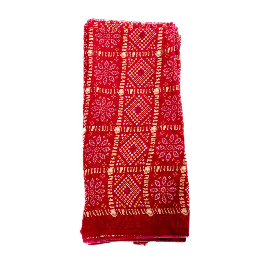 サリー 民族衣装 デコレーション布 インド (8色展開)インド伝統模様バンディニプリントのインドサリー｜tirakita-shop｜02