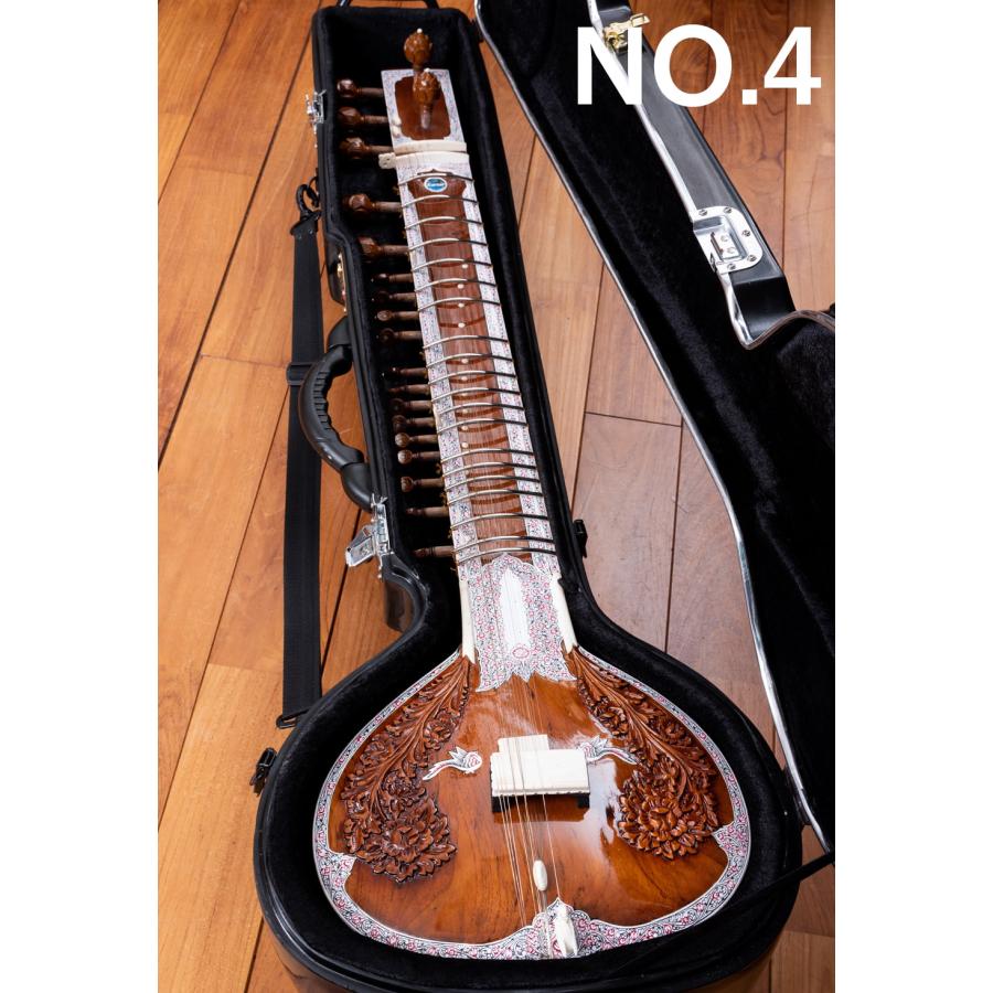 送料無料 シタール Sitar インド 楽器 (Kartar Music House社製)シタールセット（グラスファイバーケース） 弦楽器