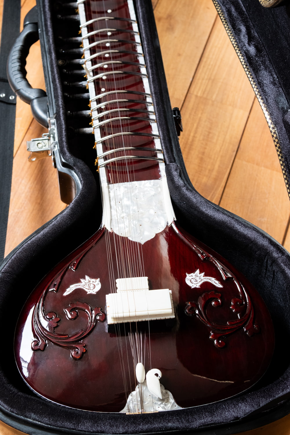 インド　シタール 送料無料 シタール Sitar インド 楽器 (Kanailal＆Sons製)ヴィラヤット