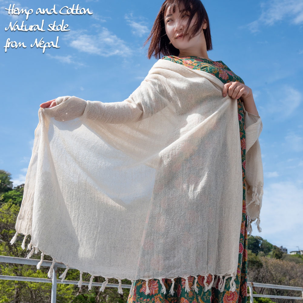 テンダーロイン COTTON STOLE 編込みコットンストール ブラウン テンダーロイン COTTON STOLE 編込みコットンストール