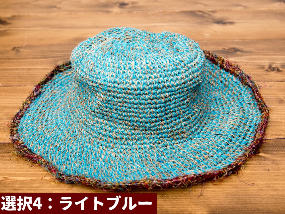 エスニック 帽子 ネパール ハット ヘンプとコットンのシンプルハット ヘンプハット エスニック衣料｜tirakita-shop｜02