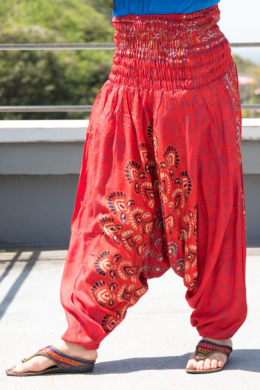 コットン パンツ 男性 マンダラプリントのアラジンパンツ 女性 アジア エスニック エスニック衣料