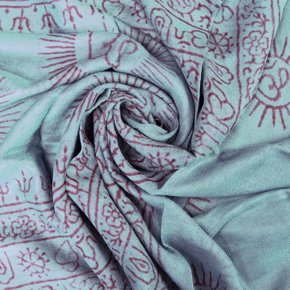 ラムナミ 神様布 ストール (60cm×130cm)インド ヒンドゥー教の薄ラム