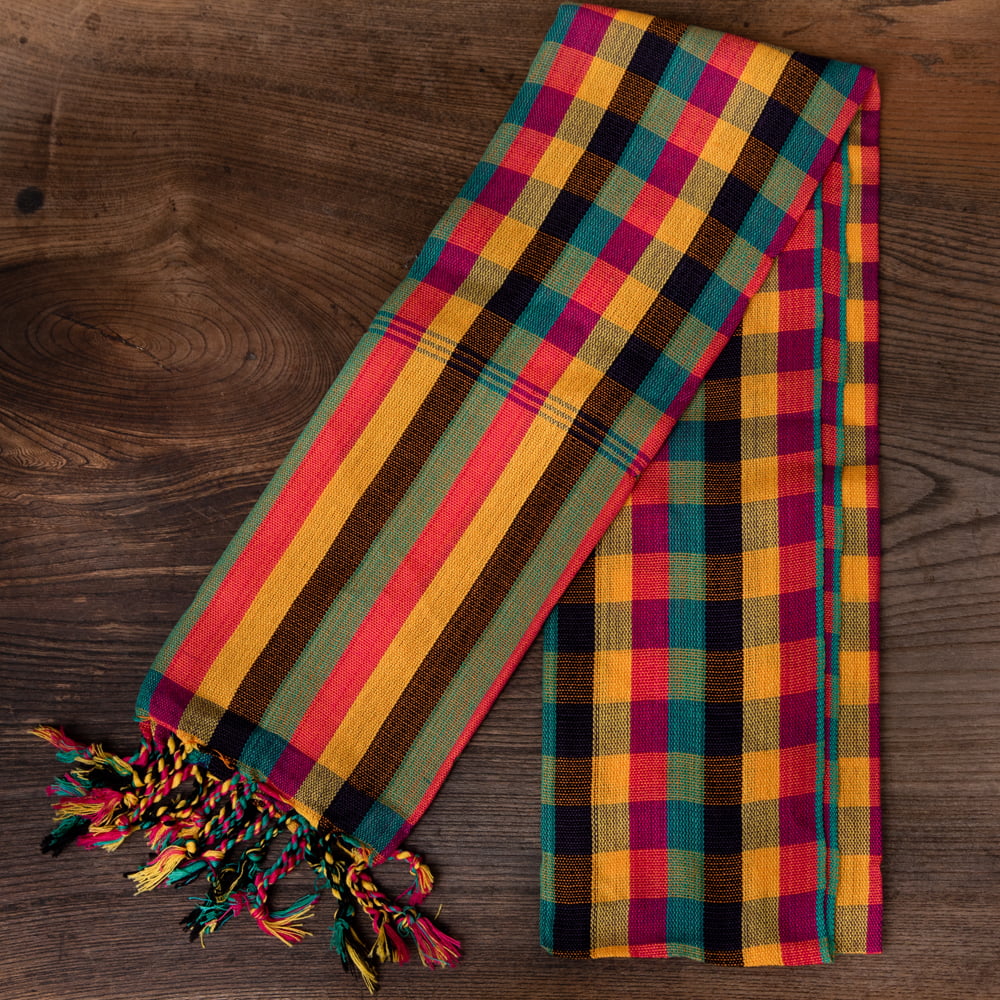 クロマー スカーフ ストール マフラー カンボジアからやってきた万能布 クロマーSサイズ(約40cm×130 160cm)｜tirakita-shop｜10