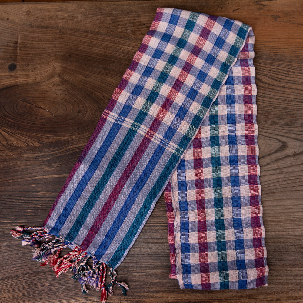 クロマー スカーフ ストール マフラー カンボジアからやってきた万能布 クロマーSサイズ(約40cm×130 160cm)｜tirakita-shop｜13