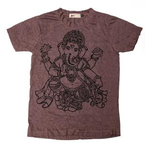 T シャツ インドの神様 エスニック ダンシングガネーシャ Tシャツ(ヘザー生地) ヒンドゥー メン...