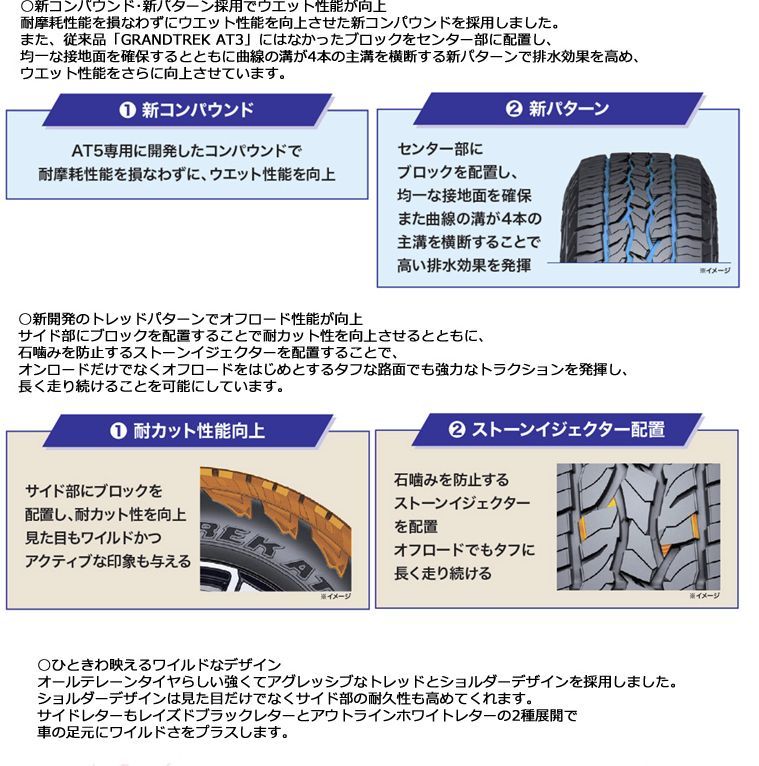 ダンロップ グラントレック AT5 215/65R16 98Hの説明 - 通販 - Yahoo