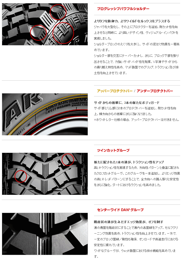 ヨコハマ ジオランダー M/T+ G001C 215/85R16 114/112L LTの説明