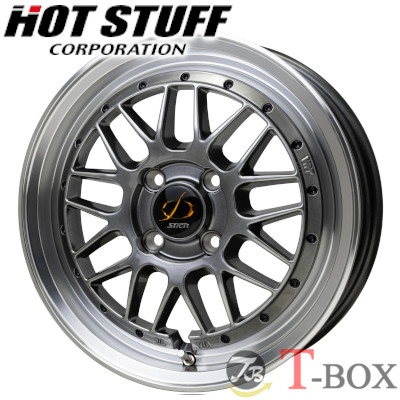 (4本セット価格) 15インチ 6.5J 4/100 ホットスタッフ シュティッヒ メッシュ RM (HS/リムP)｜tire-box