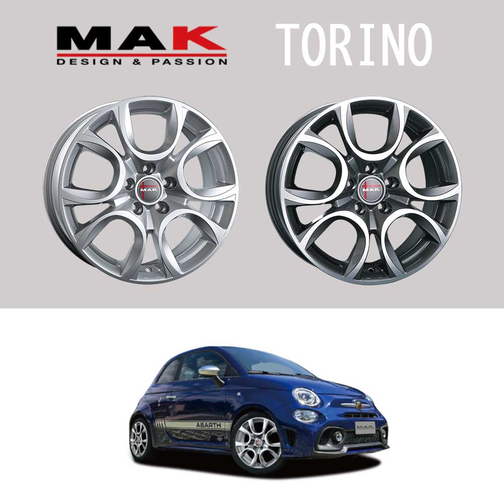 即決◆フィアット 500X 等にMAK TORINOホイール17インチ4本セット 即決◇フィアット 500X 等にMAK TORINOホイール17インチ4本セット mak