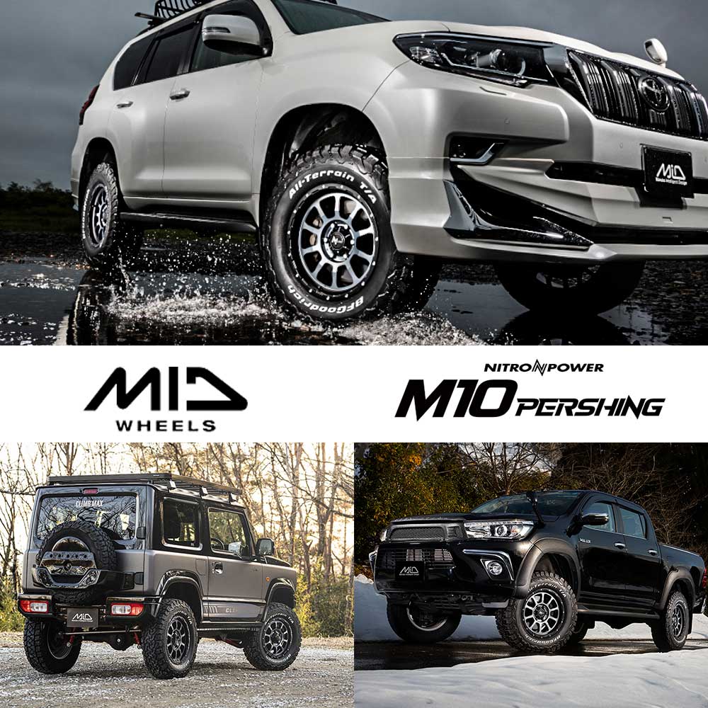 (4本セット価格) 17インチ 8.0J 6/139.7 マルカ ナイトロパワー M10 PERSHING ブラック/DC+マシニング/ブラッククリアの画像