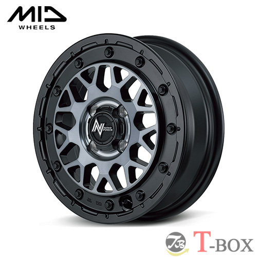 マルカサービス - (単品1本通貨価値) 14in 4.5J 4/100 マルカ ナイトロパワー M29 STINGER セミグロスブラッククリア アルミホイール-タイヤ、ホイール-車、バイク、自転車
